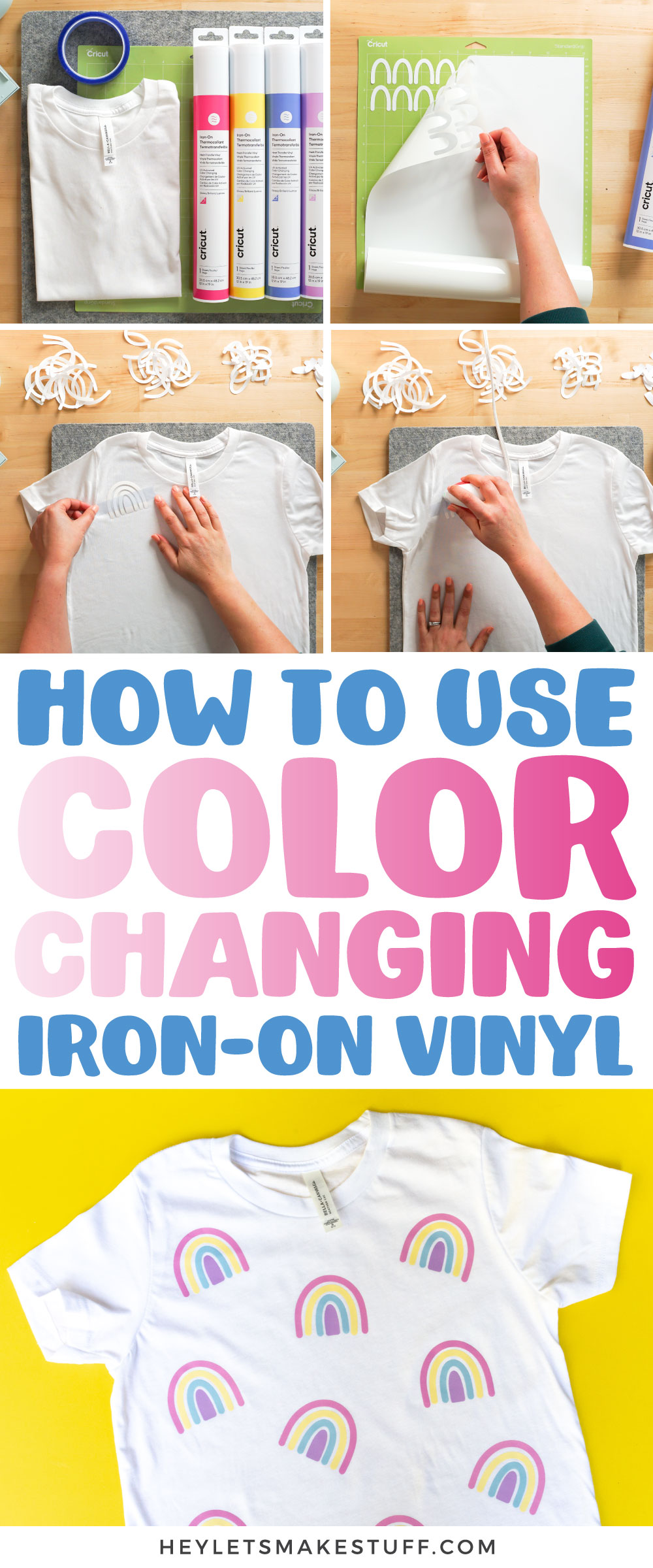 How to Use Color-Changing HTV - Hey, Let's Make Stuff