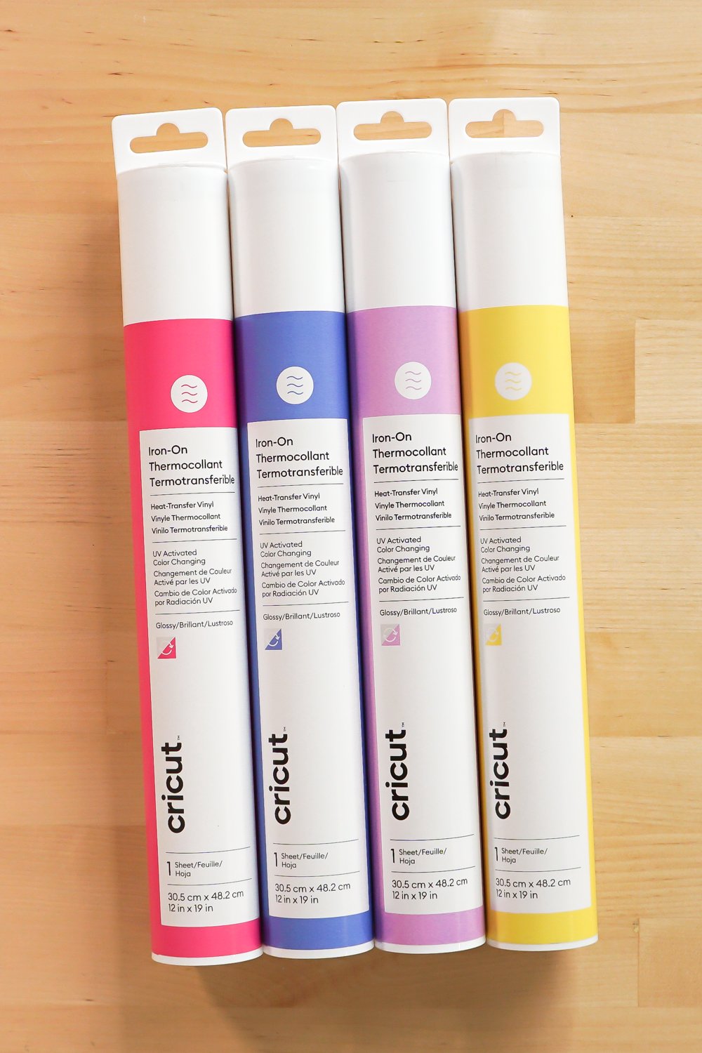 Four rolls of color-changing HTV