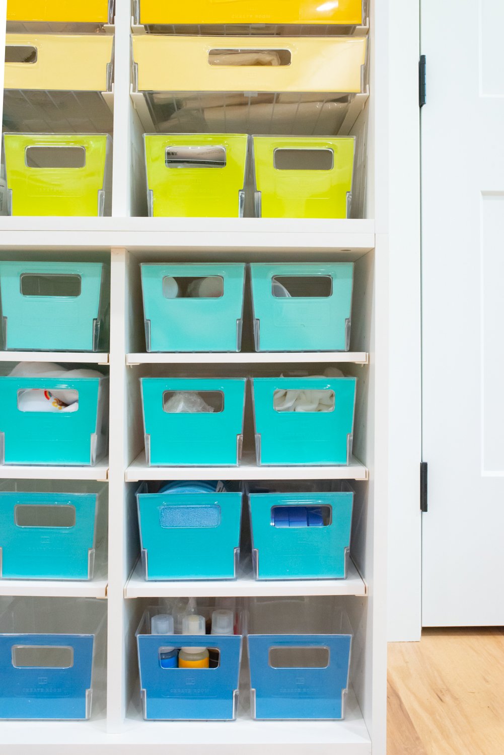 Close up of medium drawers in Create Room Cubby