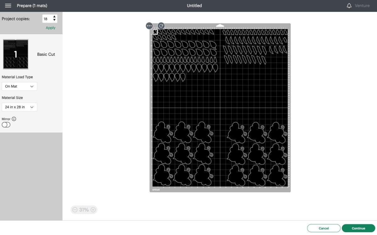 How do I change the mat or material size in Design Space? – Help