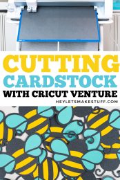 Cutting cardstock on Cricut Venture pin image