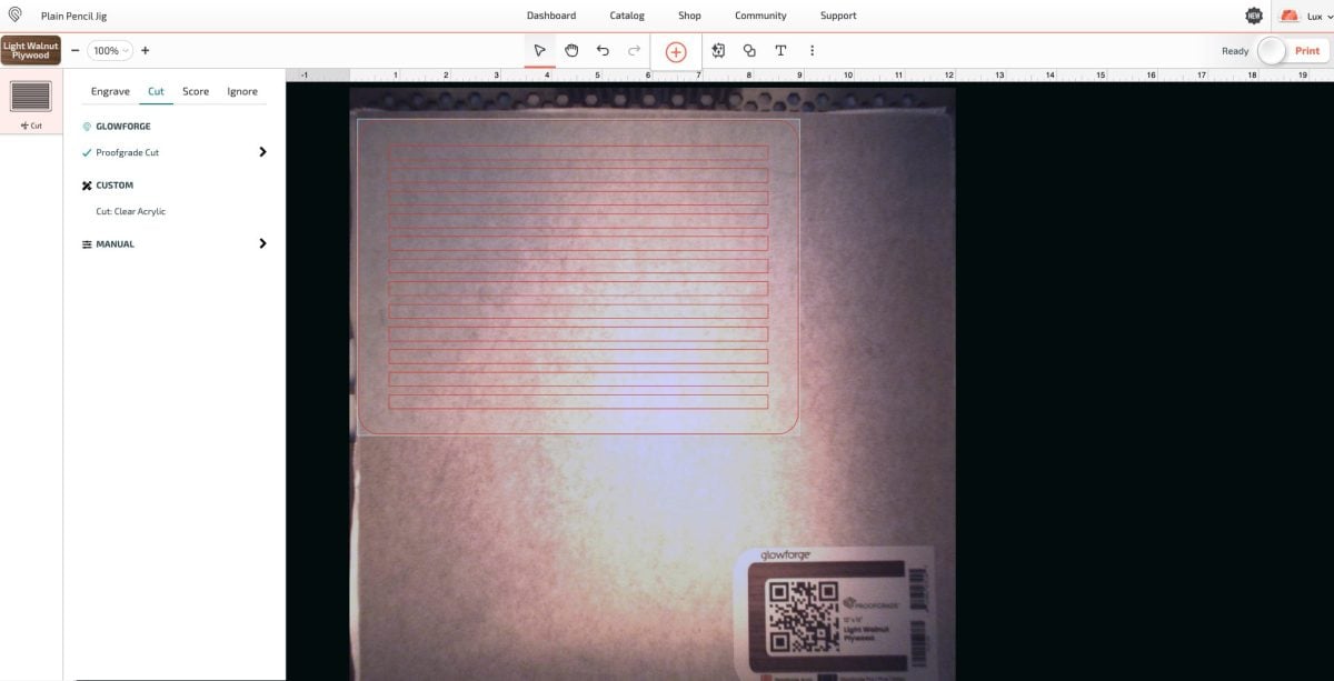 Glowforge App - Pencil Jig file