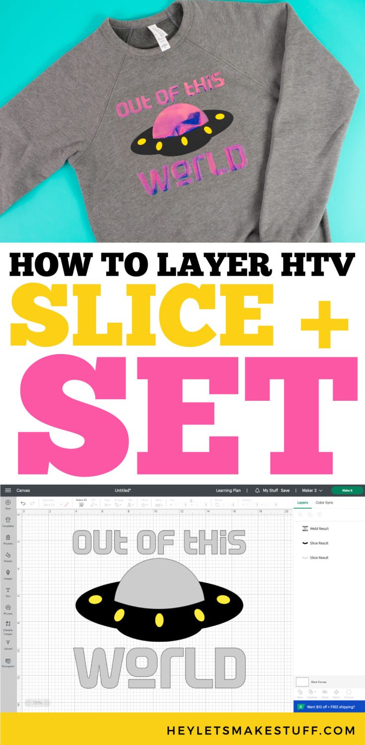 How to Layer HTV with Slice and Set pin image