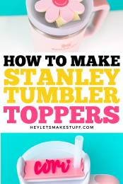 How to Make Stanley Tumbler Toppers with a laser machine pin image