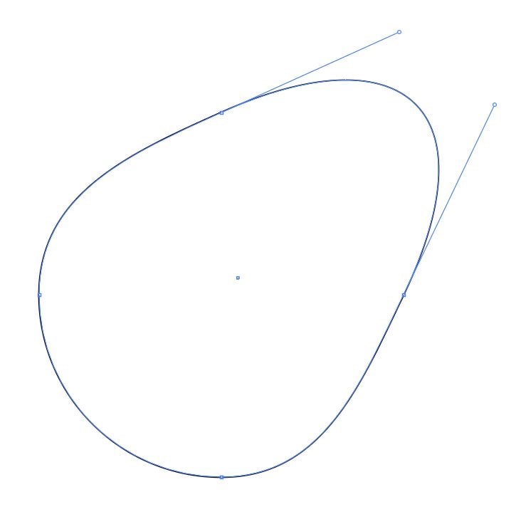 Adobe Illustrator - circle with top right stretched away like the top of an egg.
