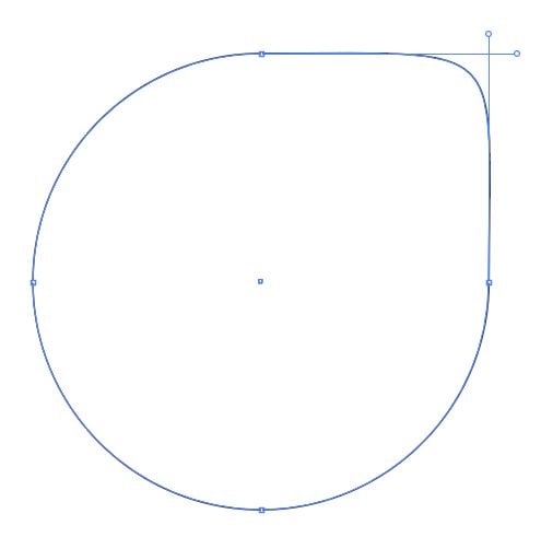 Circle with top right segment more arced than the rest of the circle