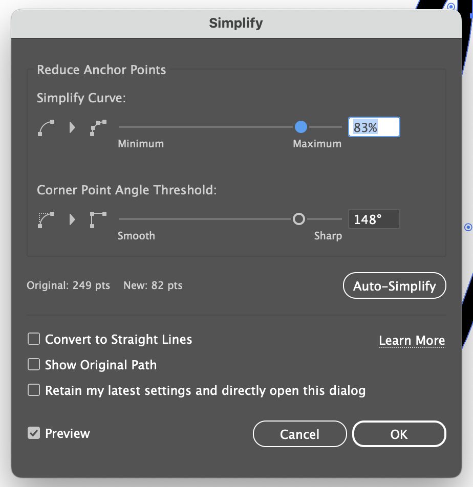 Adobe Illustrator - Simplify Panel