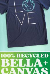 100% Recycled BELLA+CANVAS Shirts Pin Image