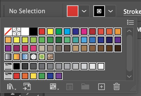 Adobe Illustrator - Color swatch library open all the colors selected except black and white.