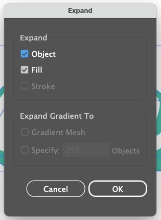 Adobe Illustrator: Expand window