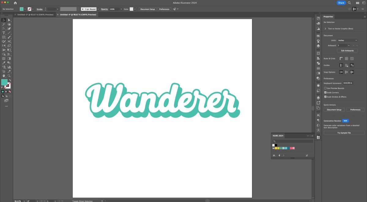 Adobe Illustrator: "Wanderer" second offset sent to back