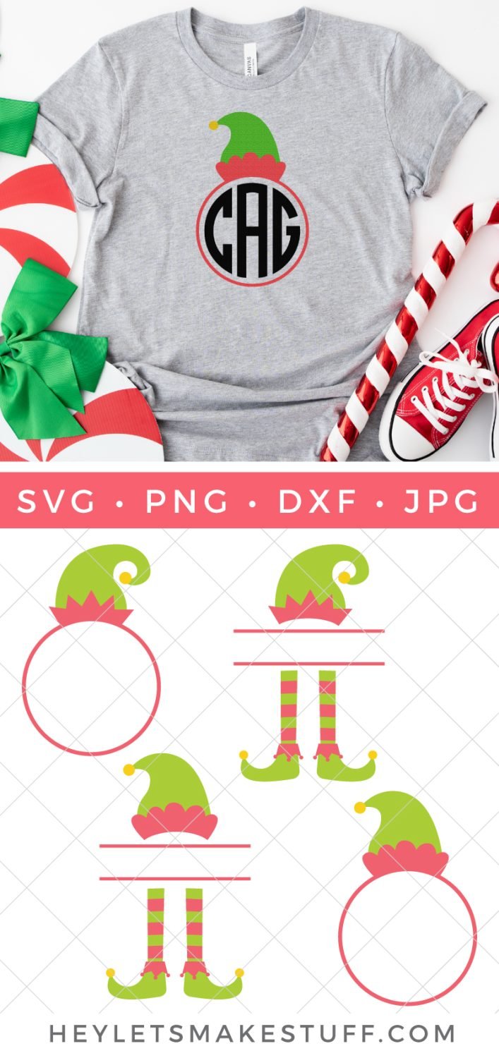 elf monogram frame SVG bundle pin image