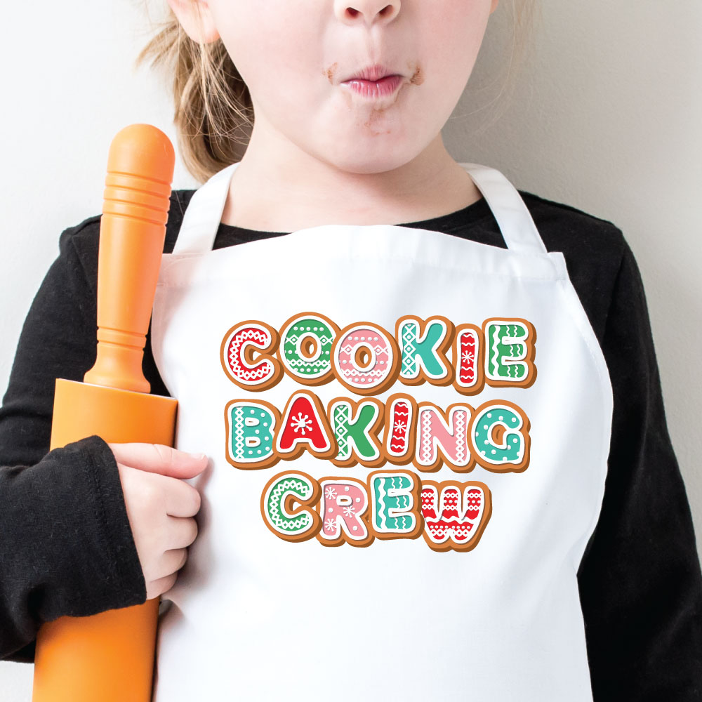 cookie baking crew sublimation design on apron