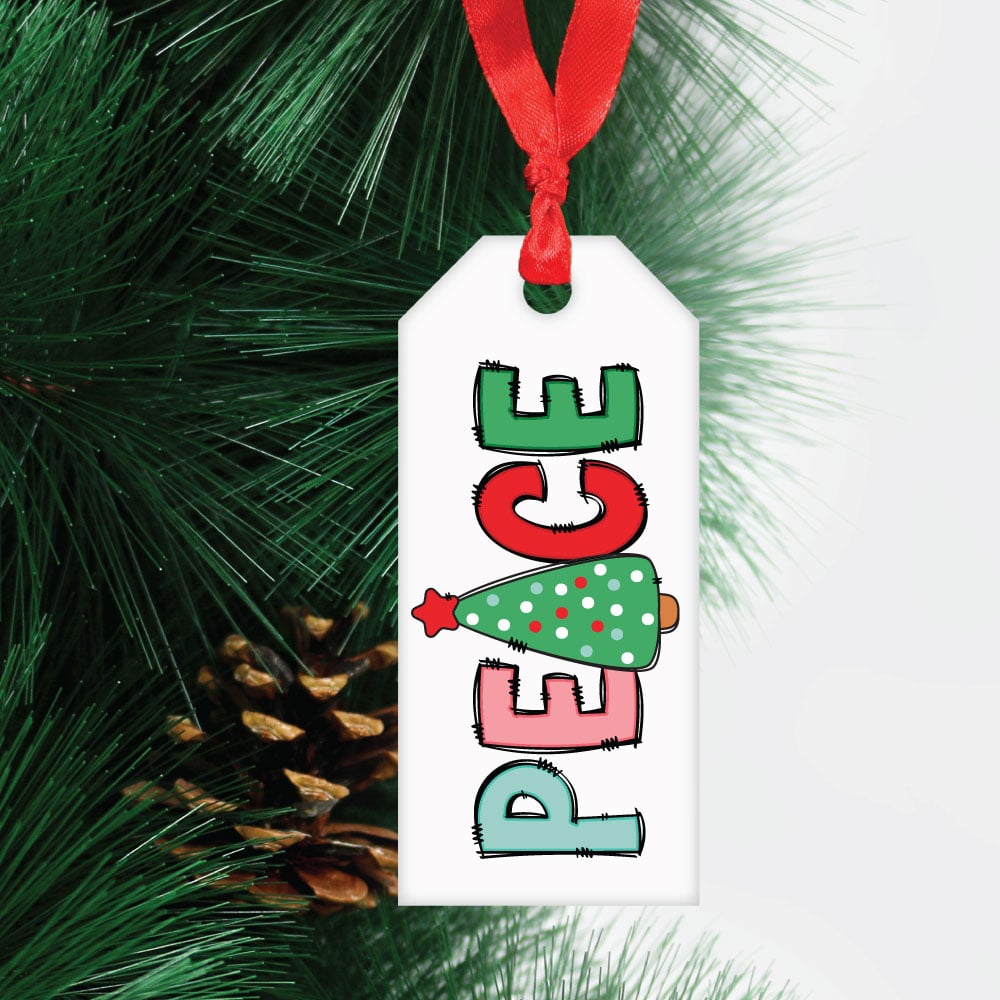 Peace tree sublimation image on ornament