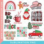 Free Christmas Sublimation Designs + Ideas For How To Use Them! - Hey 