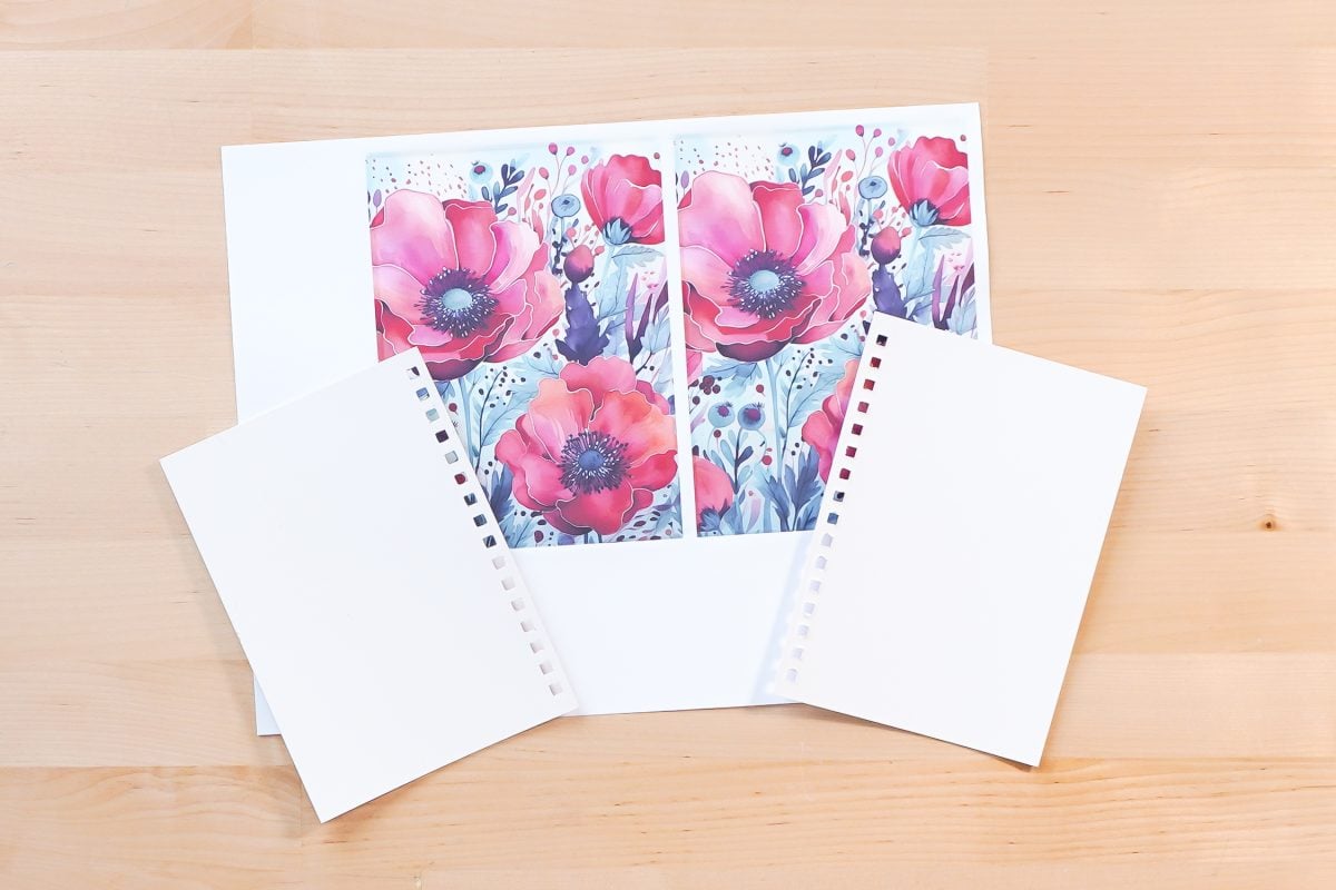 Printed red flowers design with covers