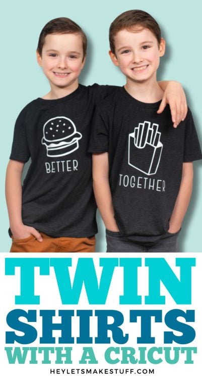 Twin t-shirt pin image