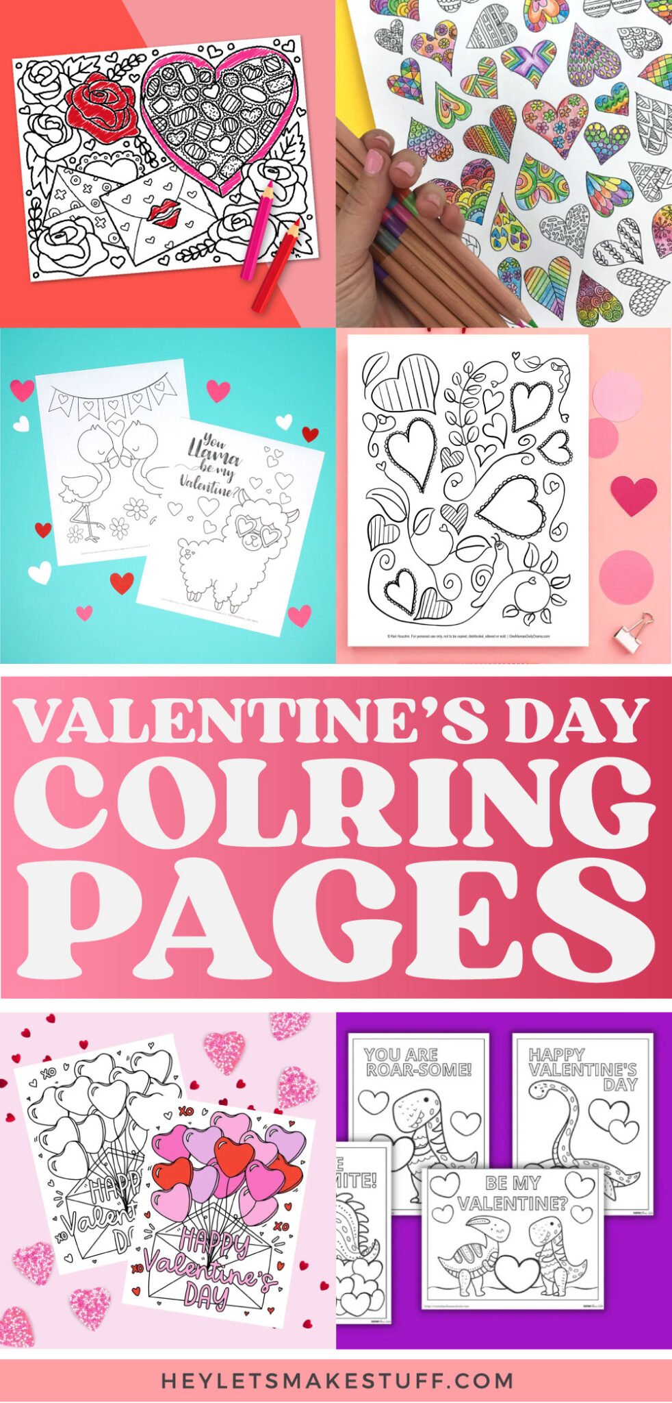 Free Printable Valentine's Day Coloring Pages - Hey, Let's Make Stuff