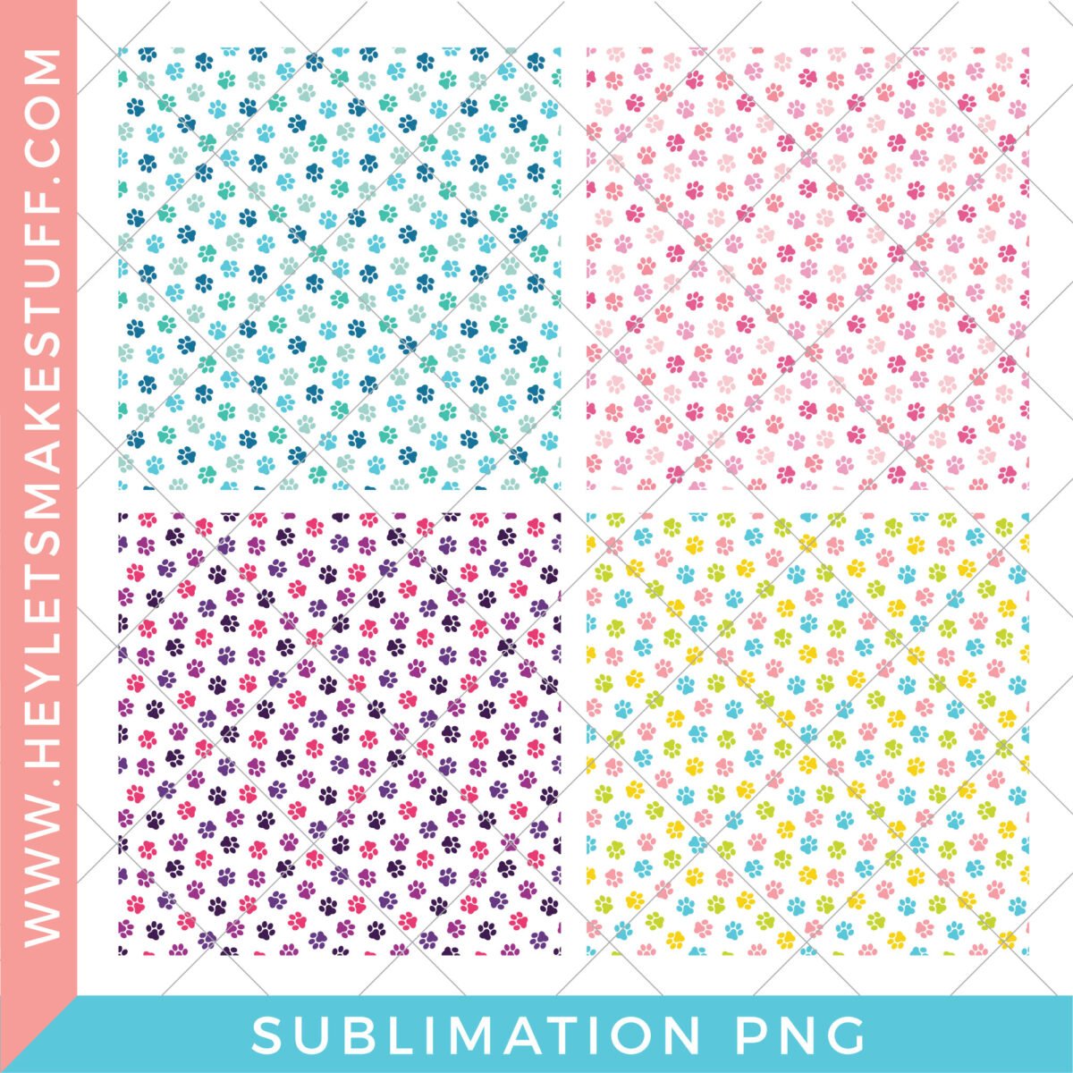 Sublimation paw print designs