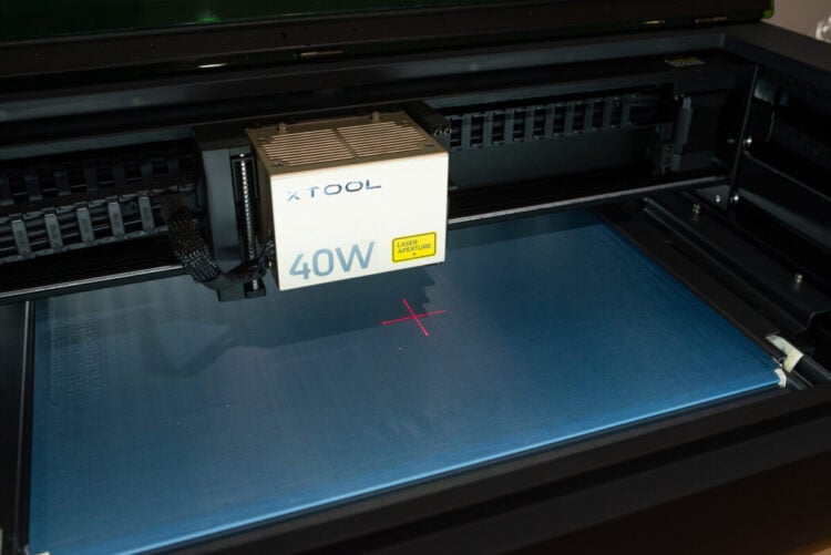 picture of the laser head on the xTool Laser Screen Printer