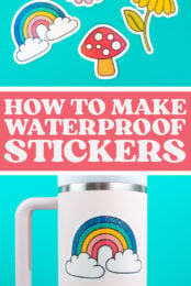 How to make waterproof stickers with a Cricut pin image