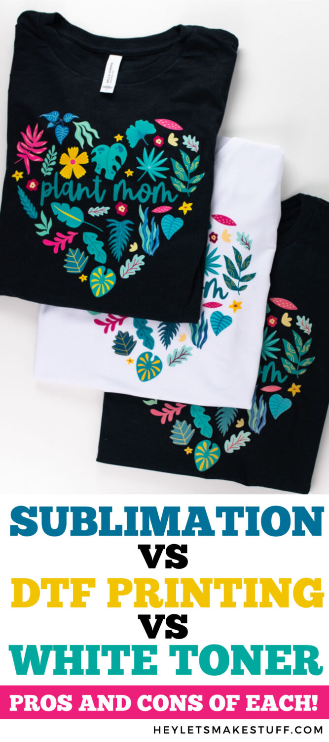 Sublimation vs DTF vs White Toner Printing pin image