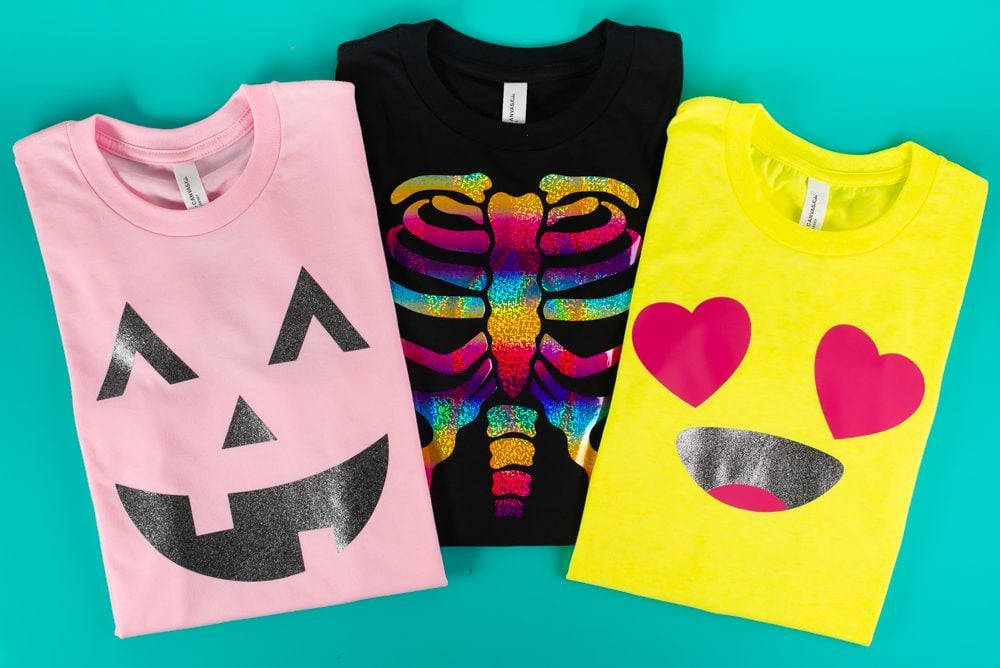 All three halloween t-shirts