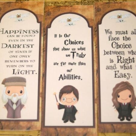 Three Harry Potter bookmarks