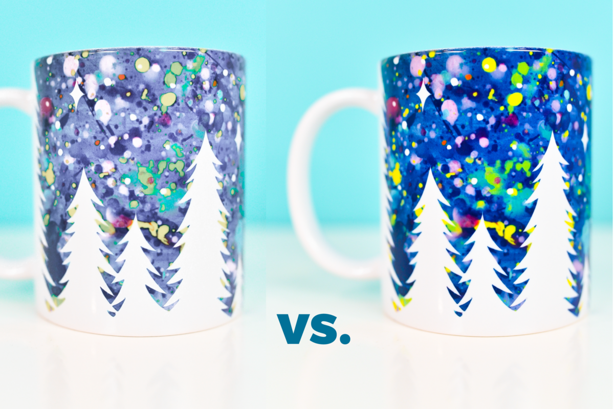 Dull sublimation mug vs bright sublimation mug