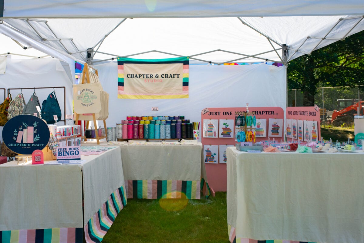 Chapter & Craft market booth