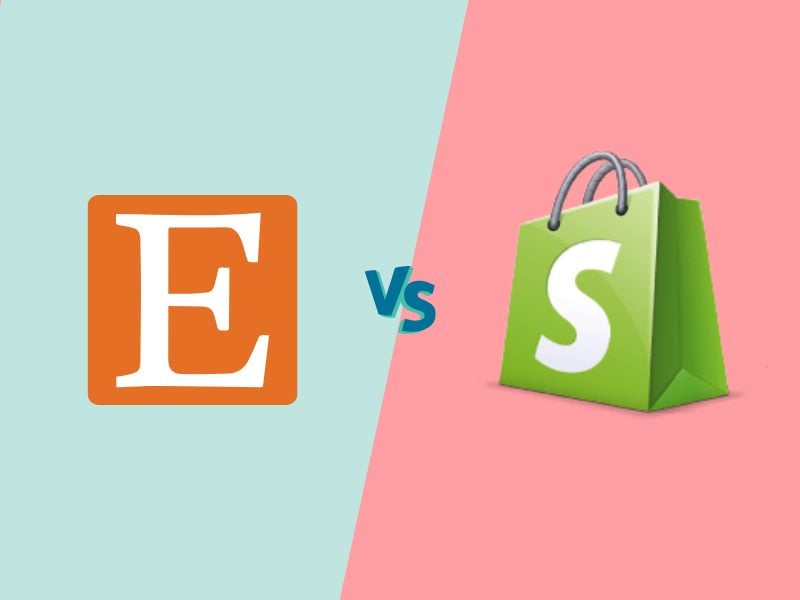 Etsy logo vs Shopify logo