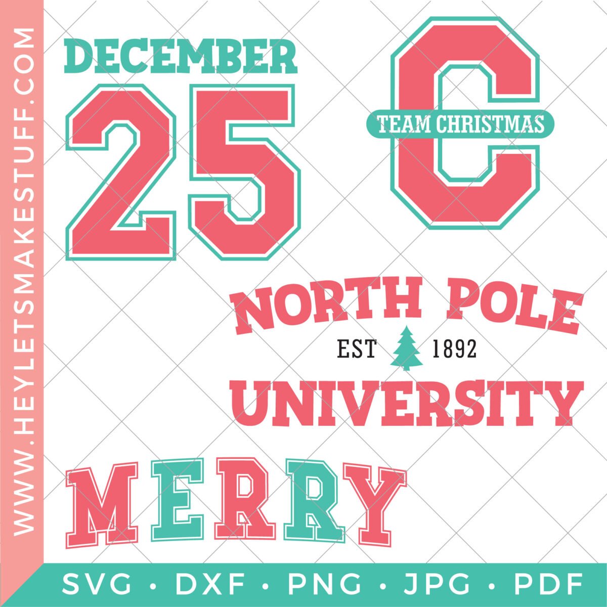 Christmas Varsity SVG files image