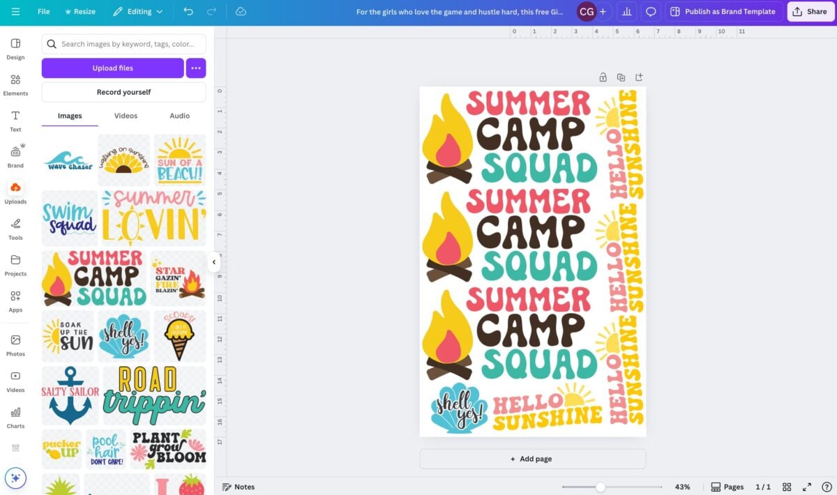 Screenshot: showing entire canvas filled with files.