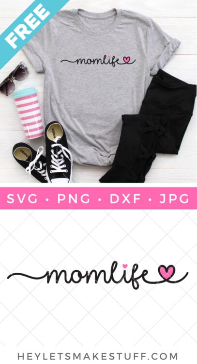 Mom Life SVG pin image