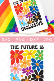 "the future is inclusive" SVG pin image