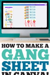 How to make a gang sheet in canva pin image
