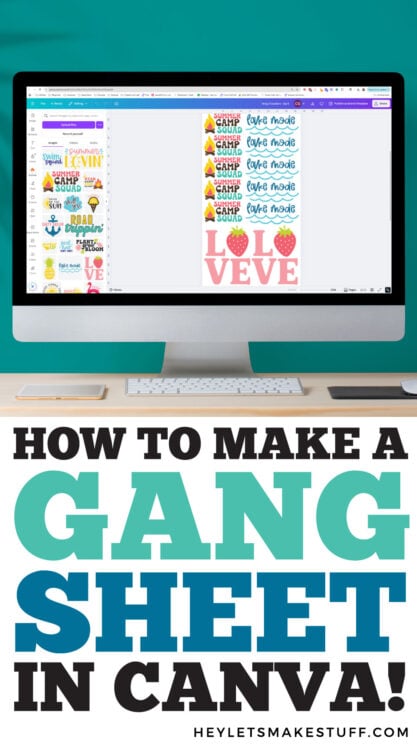 How to make a gang sheet in canva pin image