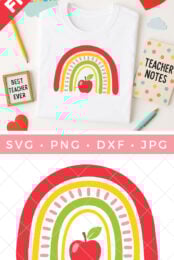 Apple Rainbow SVG pin image