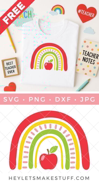 Apple Rainbow SVG pin image