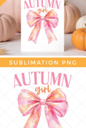 Autumn girl fall sublimation file pin image