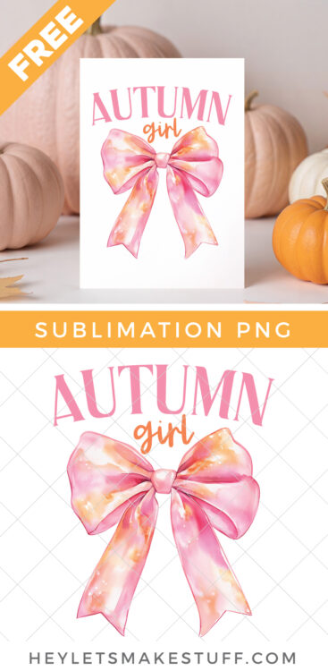 Autumn girl fall sublimation file pin image