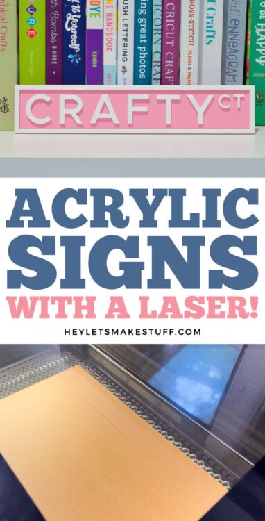 Acrylic street signs with a laser pin image