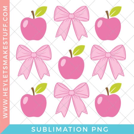 Coquette Bows and Apples sublimation file security image