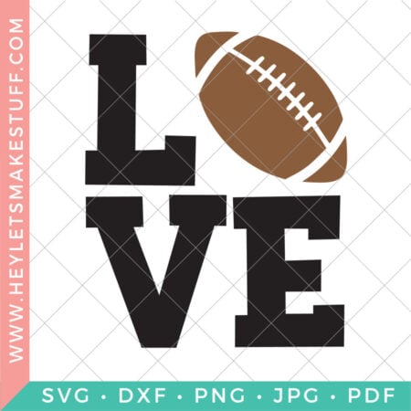 LOVE Football SVG Security Image