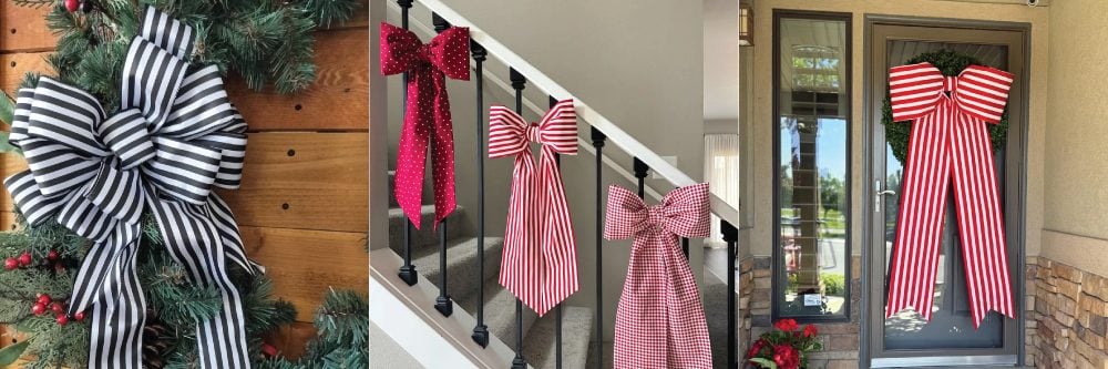 Collage of Striped Bows Products