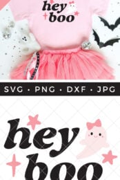 Hey boo ghost SVG pin image
