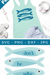 Free sardine SVG file pin image