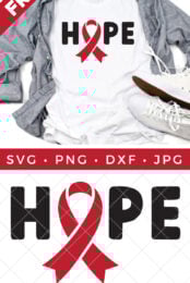 AIDS HOPE SVG pin image