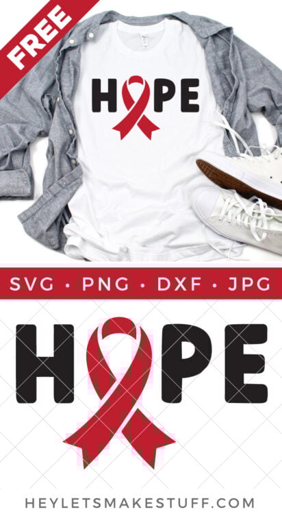 AIDS HOPE SVG pin image