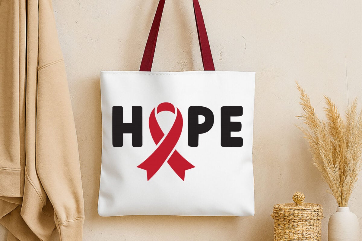 AIDS HOPE SVG on tote bag